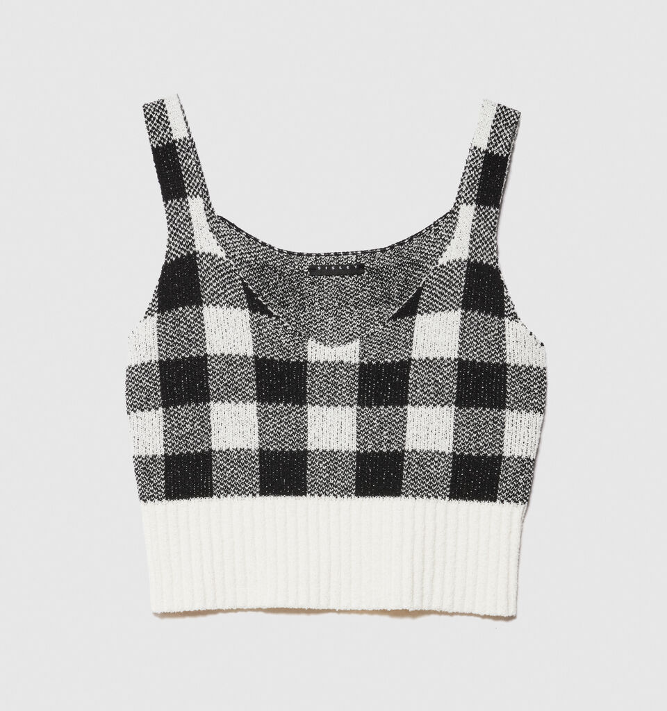 Vichy print top - women's tops - Multi-color | Sisley image number 6